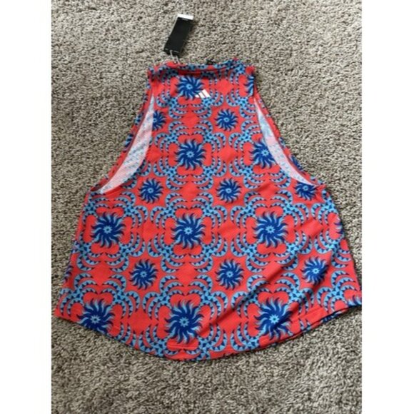 Adidas X Farm Rio Red Blue Sleeveless Tank Pull Over Active Logo Size XS - Picture 11 of 12